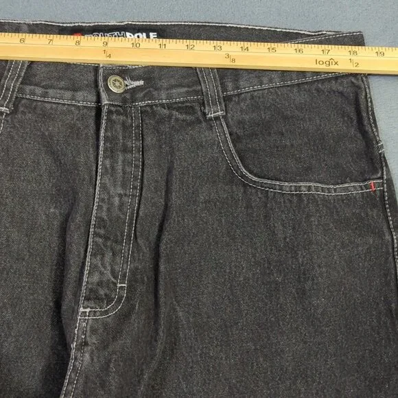 Southpole Jeans Men's 38 Fits 37x31 Black Baggy Denim Authentic Collection Y2K - Picture 7 of 15
